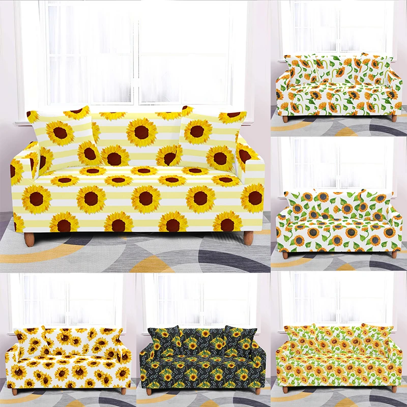 Солнцезащитный чехол для дивана с цветочным принтом эластичный богемный диван