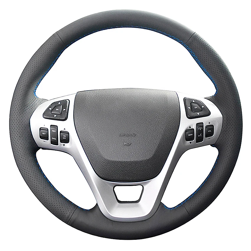 

Черный чехол из натуральной кожи для Ford Explorer 2011-2019 Taurus 2013-2019 Edge 2011-2014 Flex 2013