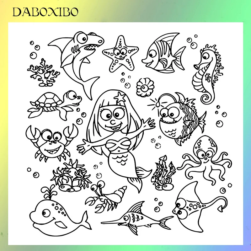 DABOXIBO Русалочка прозрачные штампы для скрапбукинга/открыток/фотоальбом