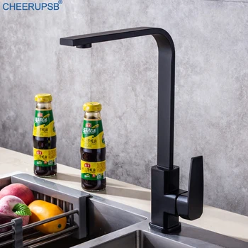 

Kitchen Sink Faucet Stream Water Deck Mounted Crane Hot Cold Mixer Tap Bronze Black Vintage Faucets Luxury ORB Copper Taps K182