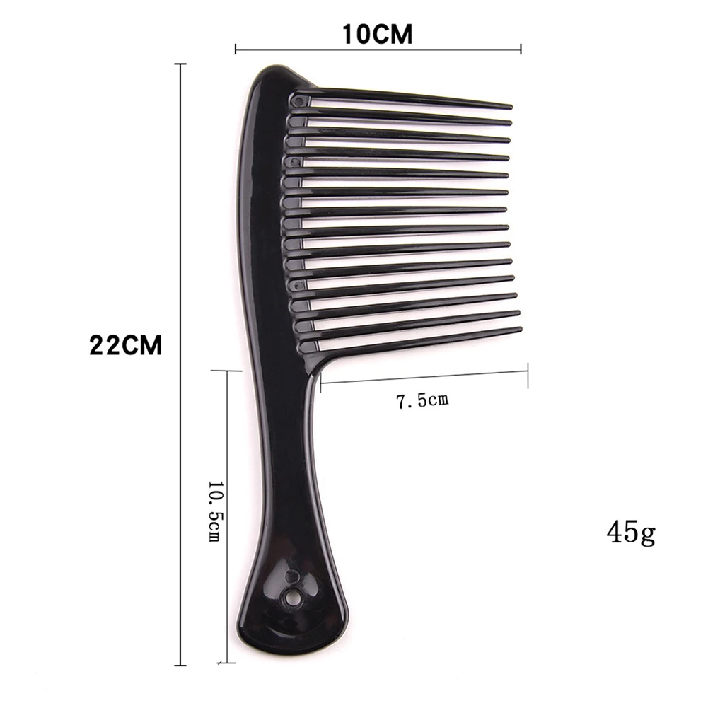 1PCS Large Wide Tooth Comb Handle Detangling Reduce Hair Loss Comb Pro Hairdress Salon Dyeing Styling Brush Tools 6
