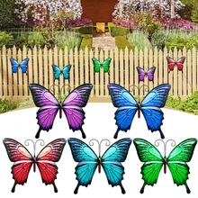 Metal Butterfly Wall Art Decor Beautiful Vintage Sculptures Ornament For Home Patio Garden
