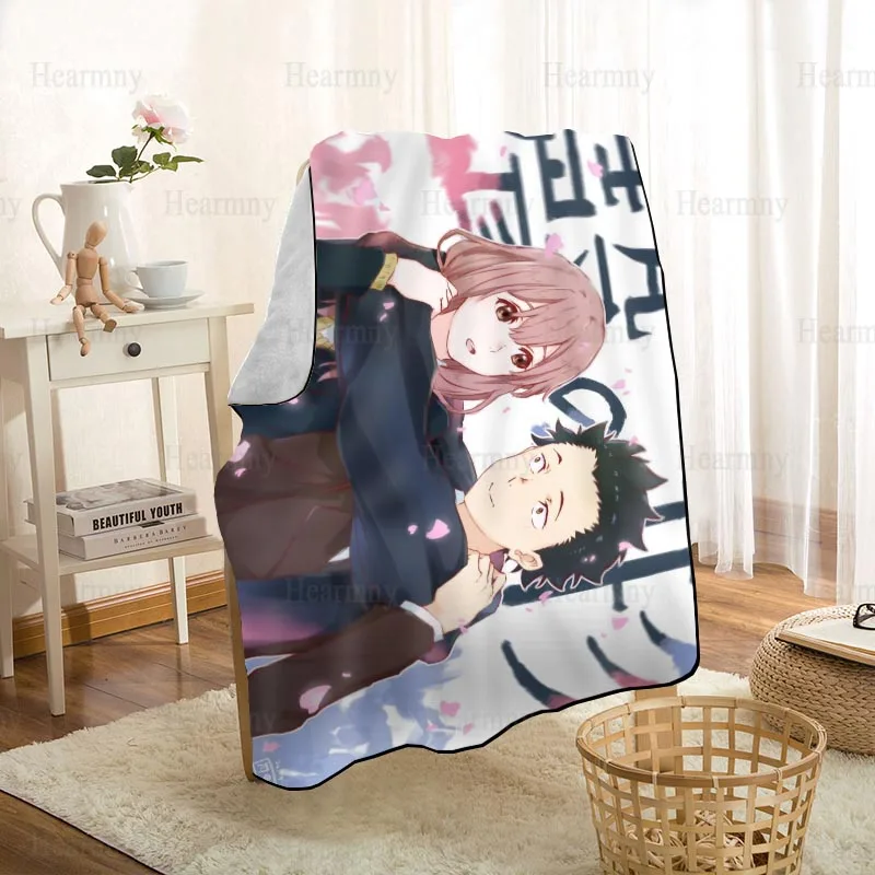 

New Arrival Koe no Katachi Blankets Printing Soft Blanket Throw On Home/Sofa/Bedding Portable Adult Travel Cover Blanket 0512