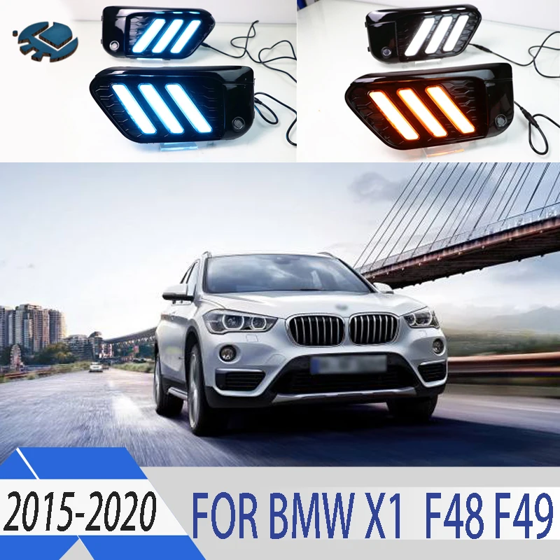 2pcs For BMW X1 F48 F49 2015 2020 LED Daytime Running Lights DRL with