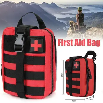 

Tactical First Aid Kit Survival Molle Rip-Away EMT Pouch Bag IFAK Medical Red