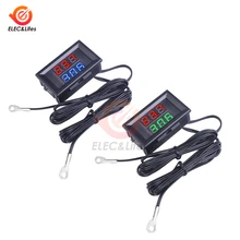 DC 4V-28V Mini Termostato Digital LED termoregulador w/ Dual temperatura sonda del Sensor de temperatura probador de controlador auto habitación interior