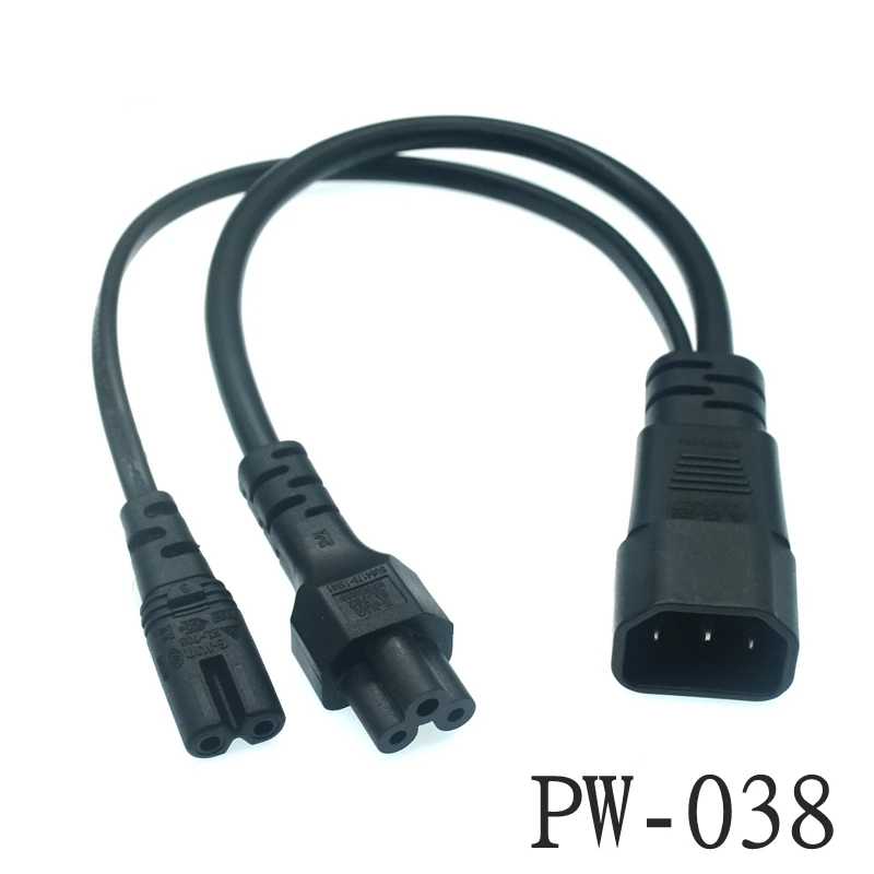 Câble droit IEC C13 C14, connecteur de prise d'alimentation ca 250V 10a, prise  mâle à prise femelle IEC 320, adaptateur d'isolation à 3 broches, 2 pièces  - AliExpress