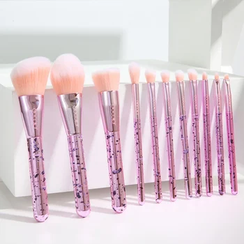 

11Pcs Makeup Brushes Kit Foundation Loose Powder Brush Eyeshadow Lip Brush Blush Cosmetic Tool Set Easy Apply