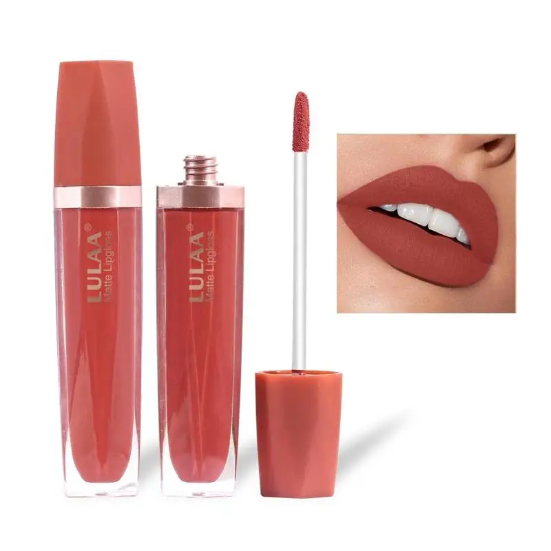 Matte Lipgloss Sexy Lip Gloss Matte Long Lasting Waterproof Cosmetic Beauty lipgloss Moisturizing Non-stick Cup Lip Makeup