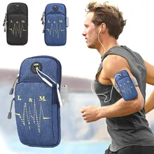 Походная Спортивная Беговая водонепроницаемая сумка с отверстием для наушников Универсальный Регулируемый ремешок дышащий чехол для телефона Волшебная наклейка