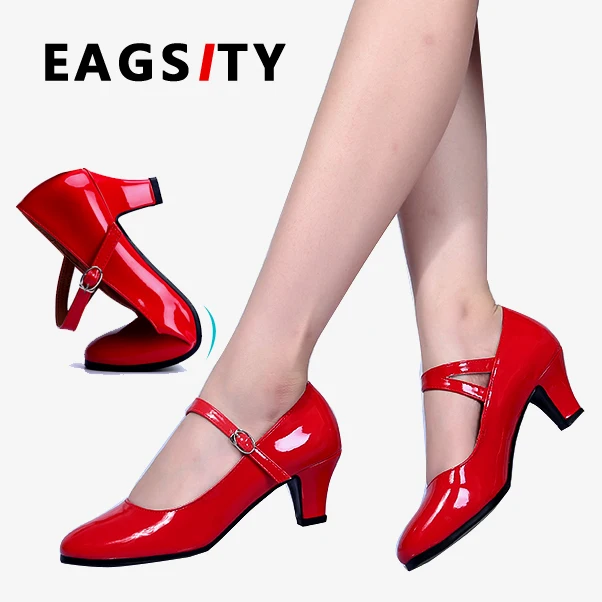 EAGSITY/обувь Mary Jane с ремешком на щиколотке, с острым носком, модная женская обувь красного цвета, женские туфли лодочки на каблуке «рюмочка», для свадебной вечеринки, форма для танцев|Туфли| | АлиЭкспресс