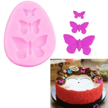 

New 3D DIY Lace Butterfly Shapes Silicone Mold Fondant Sugar Paste Craft Cake Mould Decoration Tools Home Kitchen Accessories