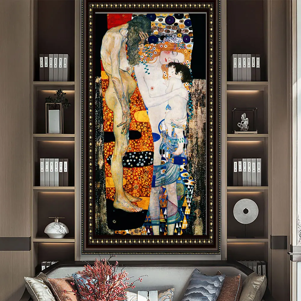 Gustav Klimt три возраста женщины масло холст картина печатный плакат Скандинавская Настенная для гостиной