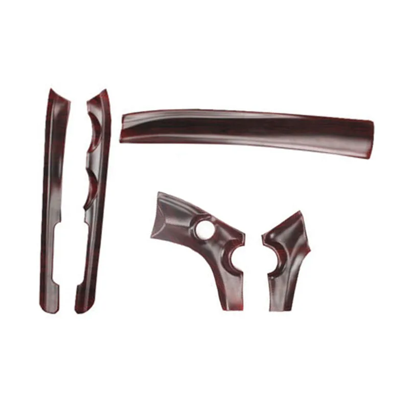 

5Pcs/set Car Center Control Gear Box Both Sides Trim Cover Dashboard Co-pilot Decoration Strip For Toyota Highlander 2009-2013