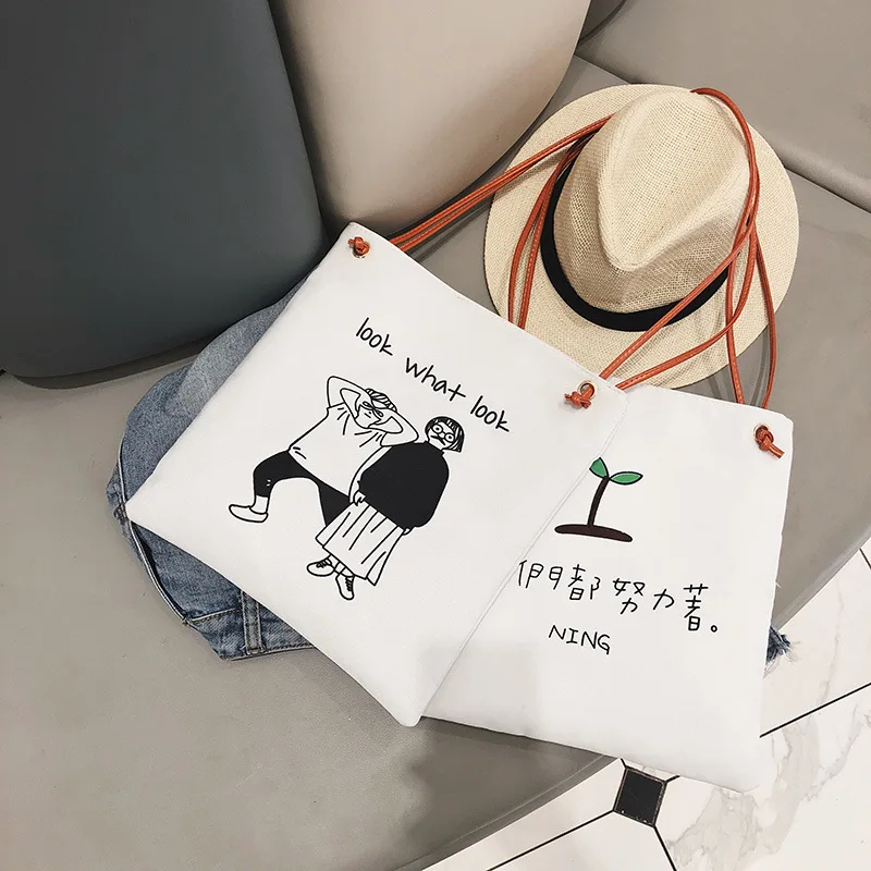 

2018 New Style Korean-style Printed One-Shoulder Printed Environmentally Friendly Shopping Bag Korean-style Shoulder Verticle WO