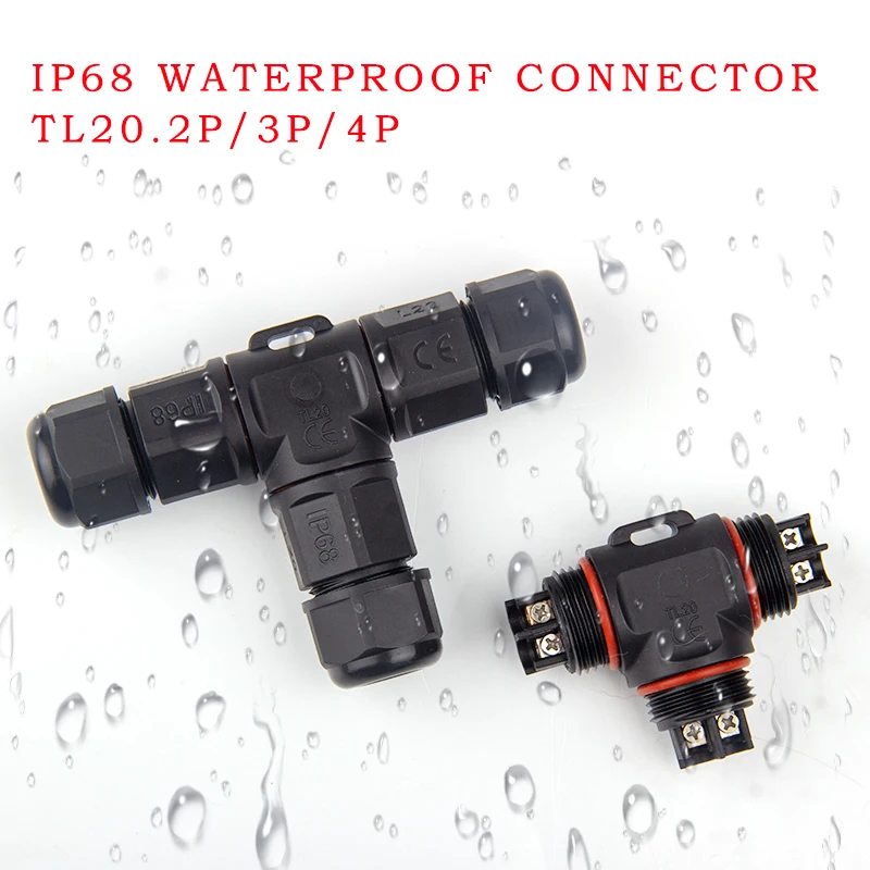 IP68 Waterproof Connector 2 Pin 3 Pin 4 Pin 5 Pin Electrical Terminal Adapter Wire Connector Screw Pin connector LED Light pin