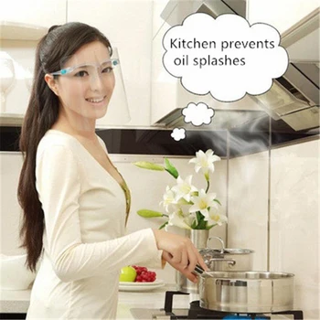 

1Pcs Faceshield Transparent Full Face Cover Safety Protective Film Tool Anti-oil Anti-fog Kitchen Face Shield For Adults