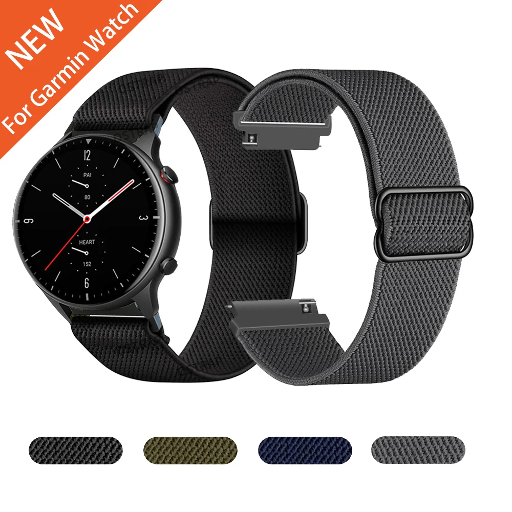 Cinturino In Nylon Solo Loop Per Garmin Venu 2 Cinturini In Tessuto Elastico Per Garmin Venu Sq Vivoactive 3 & 4 Move 3 Cinturini Per Cinturini