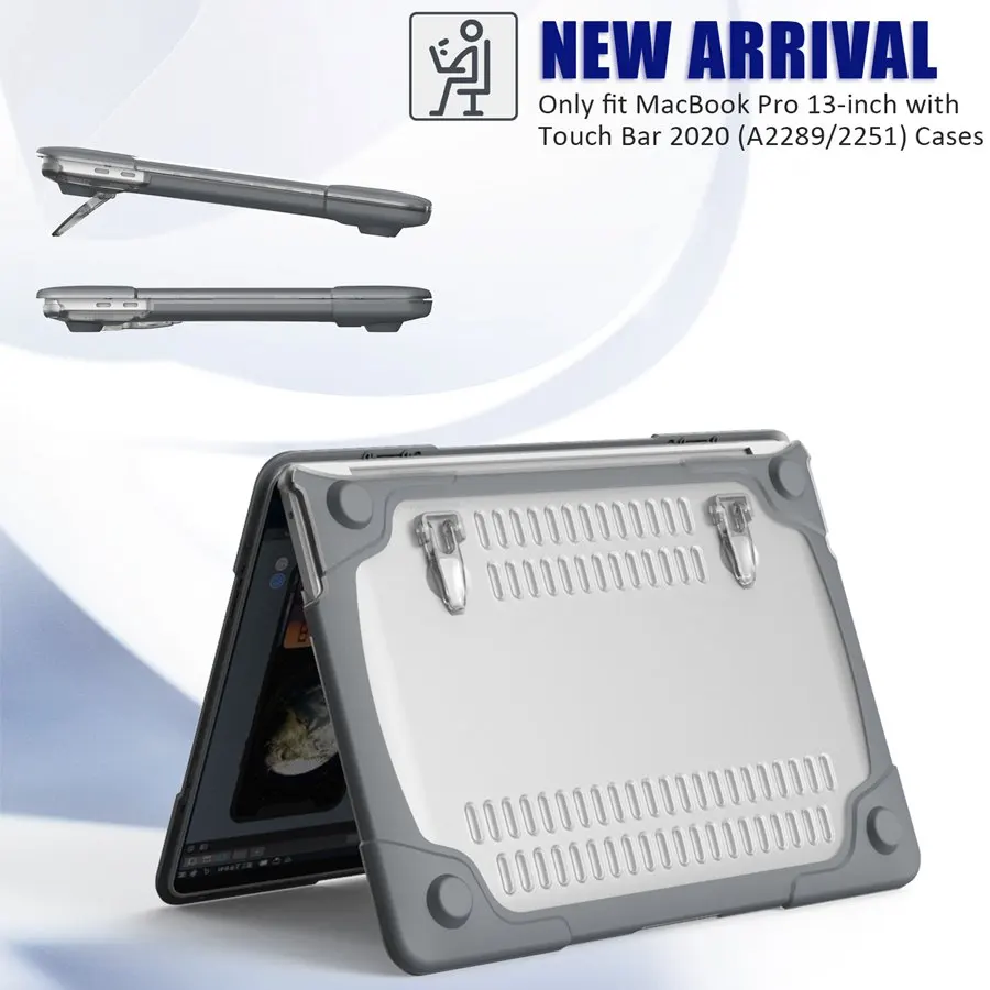 Capas Rígidas de Toque Macio Fosco com Dupla Camada Resistente com Amortecedor Tpu para Macbook 12 Cabeças com Tela de Retina Modelo Acapuz A1534 - Imagem 5