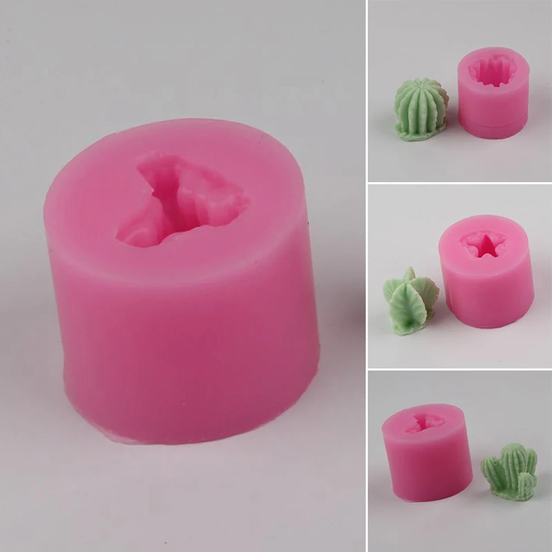 Суккуленты формы Кактус Свеча формы мыло торт Сахар силиконовые формы 3D DIY