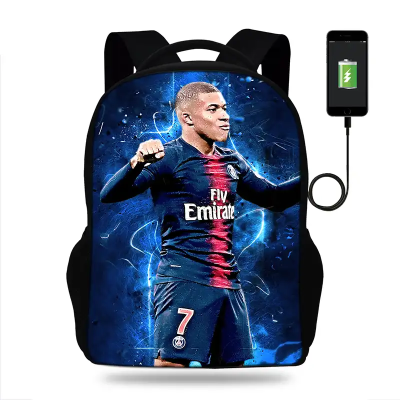 football print backpack