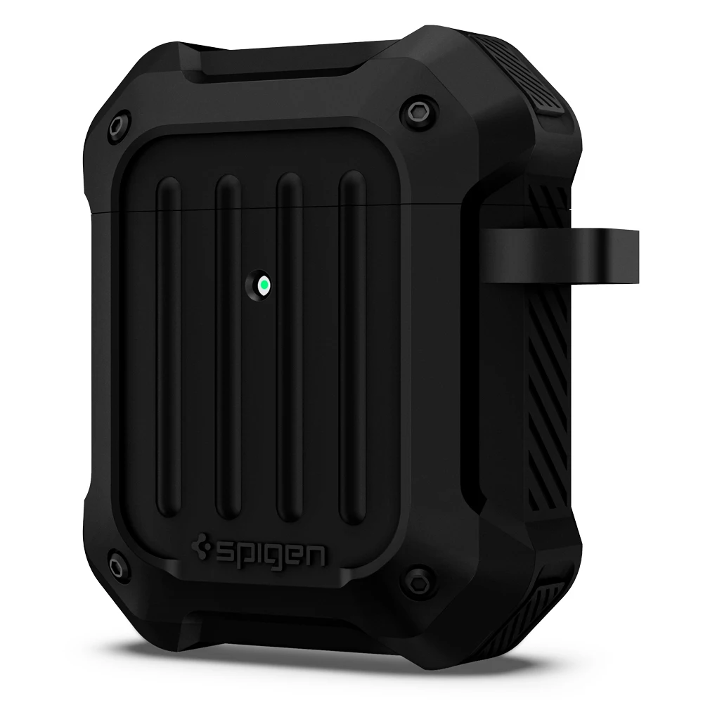 Жесткий защитный чехол Spigen для AirPods, чехол для зарядки 2-го/1-го поколения [передний светодиодный Видимый]