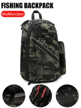 

Fishing Bag with Rod Holder Folding Shoulder Waist Bag Large Capacity Outdoor Fishing Tackle Backpack Tackle Storage Carry Bags