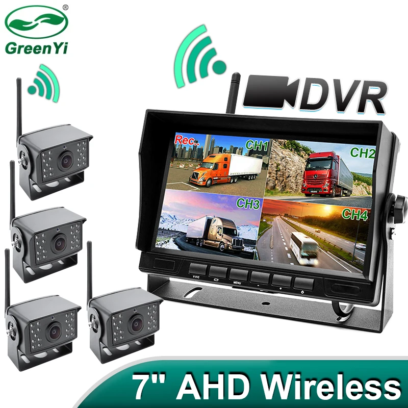 7 дюймов HD AHD 2CH 4CH Автомобильный цифровой видеорегистратор для автомобиля