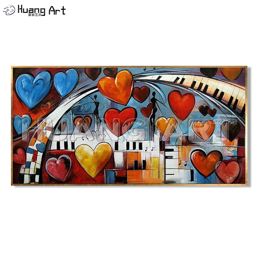 

Professional Artist Hand-painted Modern Abstract Love Heart Oil Painting On Canvas Beautiful Balloon Oil Painting Wall Decor Art