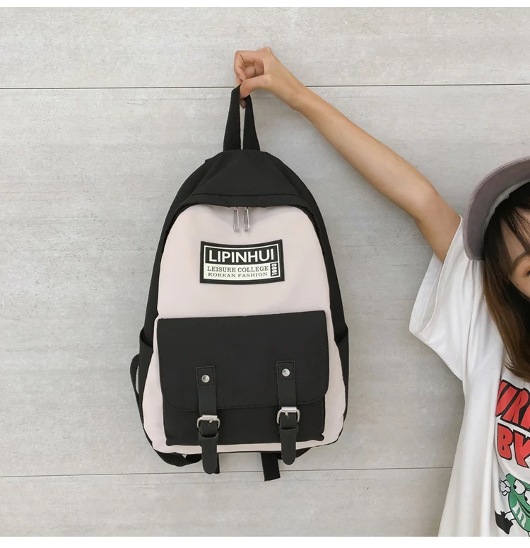Аккуратный студенческий рюкзак водонепроницаемый нейлон школьные сумки для подростков девочек школьный женский рюкзак простой дорожный рюкзак 50