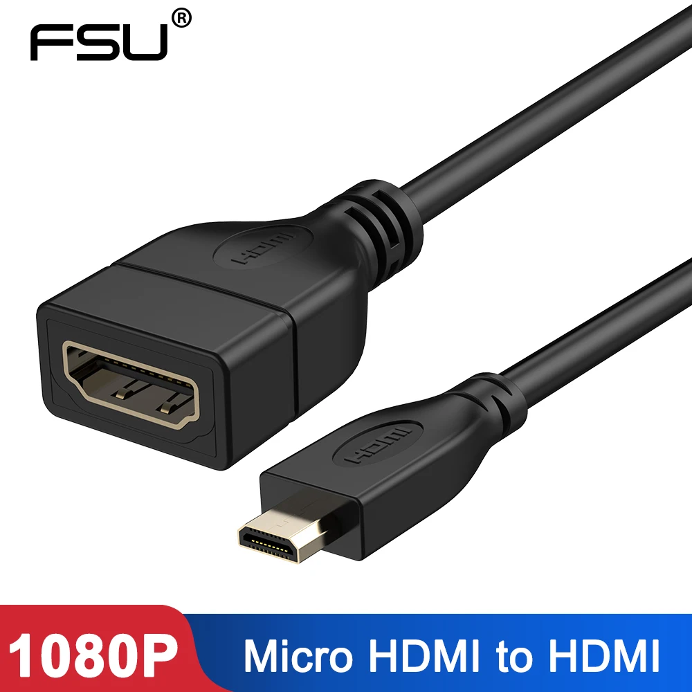 Кабель переходник FSU Micro HDMI (папа) (мама) 1080P|micro hdmi|micro hdmi maleto |