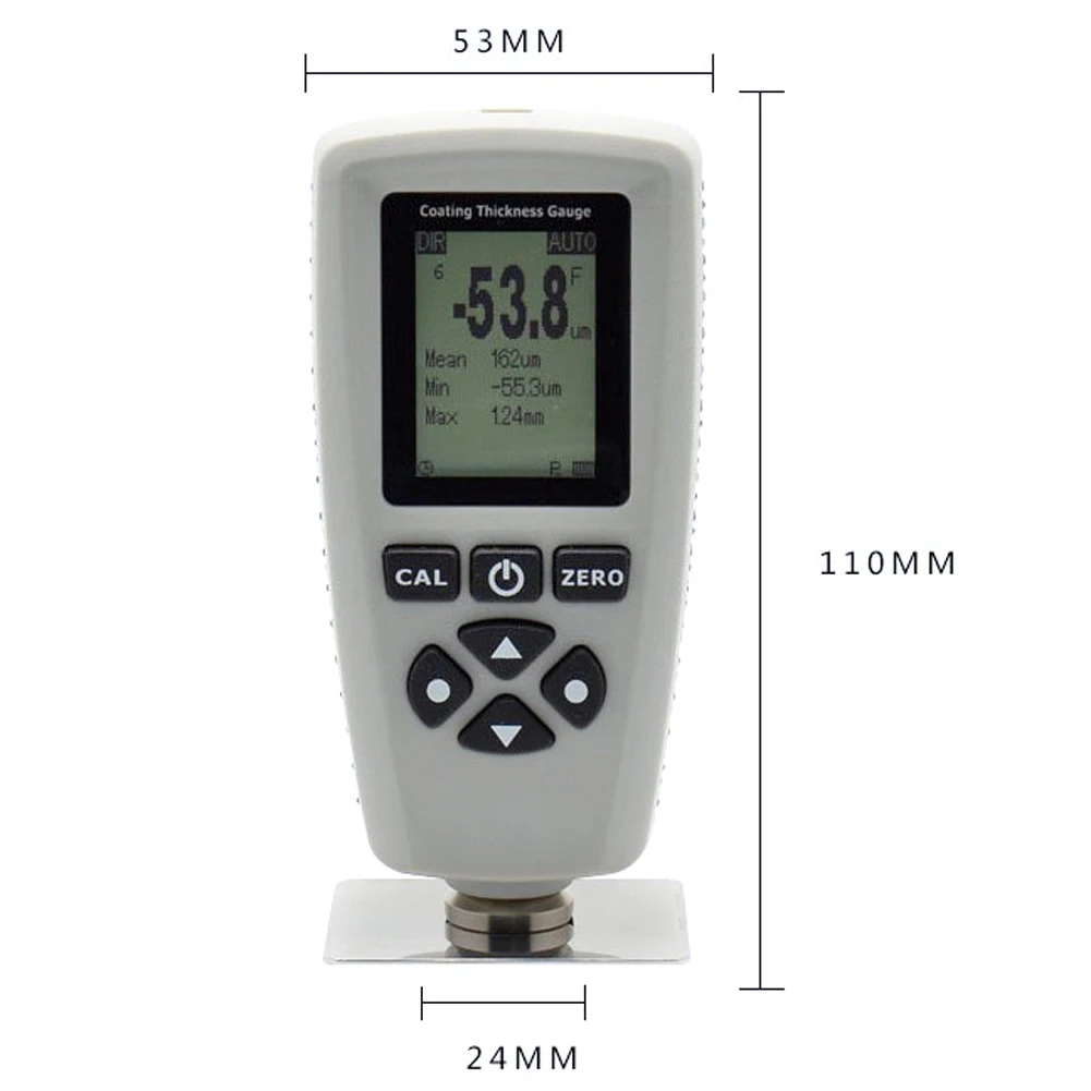 High Accuracy Digital Coating paint Thickness Gauge range Meter 0-1300um Handheld Paint Thickness Probe Auto Tester