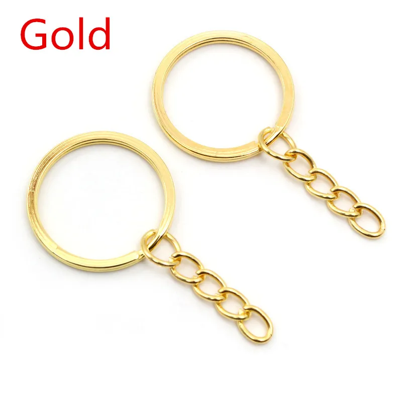 20pcs/lot Key Ring Key Chain ( Ring Size 25mm) Fashion Gold colors