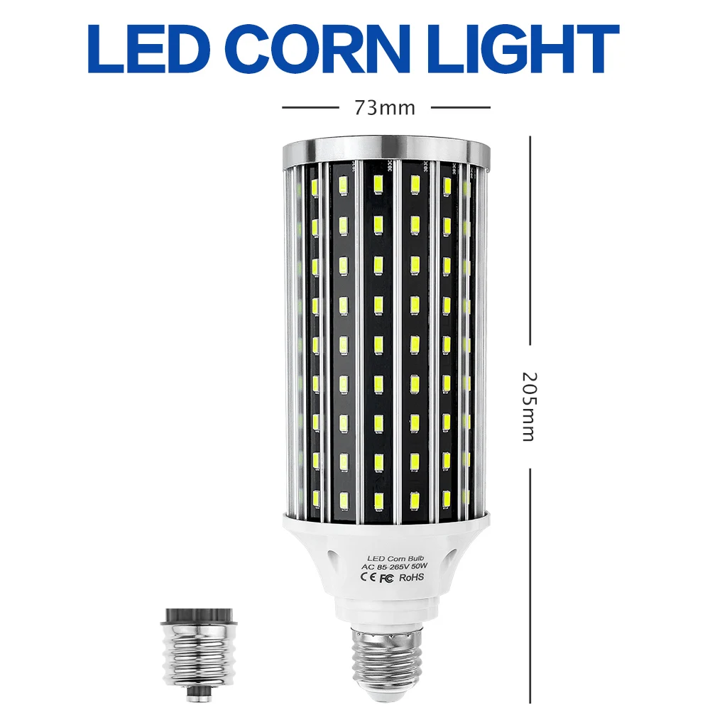 

WENNI LED Lamp 220V Ampoule E27 LED Bulb 110V E39 Corn Bulb LED Light 50W Lampada High Brightness Industrial Lighting SMD 5730