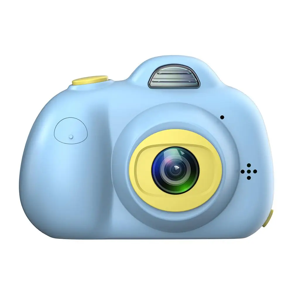 Милая Детская цифровая камера с 32 Гб sd-картой Full Hd1080P мини с двойным объективом детская камера 2 дюйма 8Mp Настольный Штатив камера подарки для детей - Color: Blue