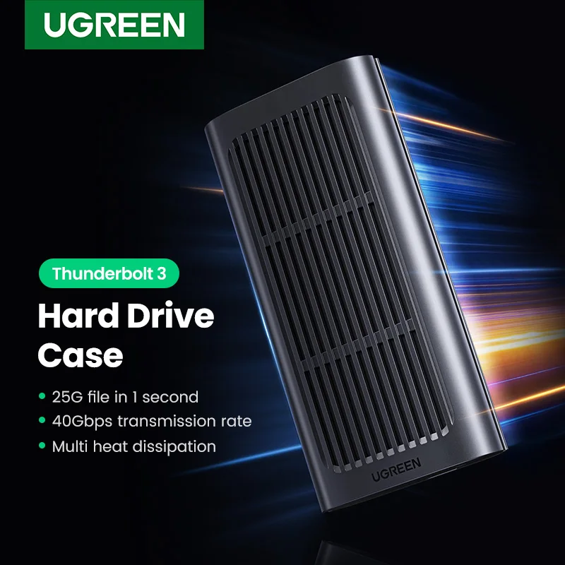 UGREEN SSD корпус 40 Гбит/с M.2 жесткий диск Корпус Thunderbolt 3 скорость для SAMSUNG WD Kingston PCIE NVME