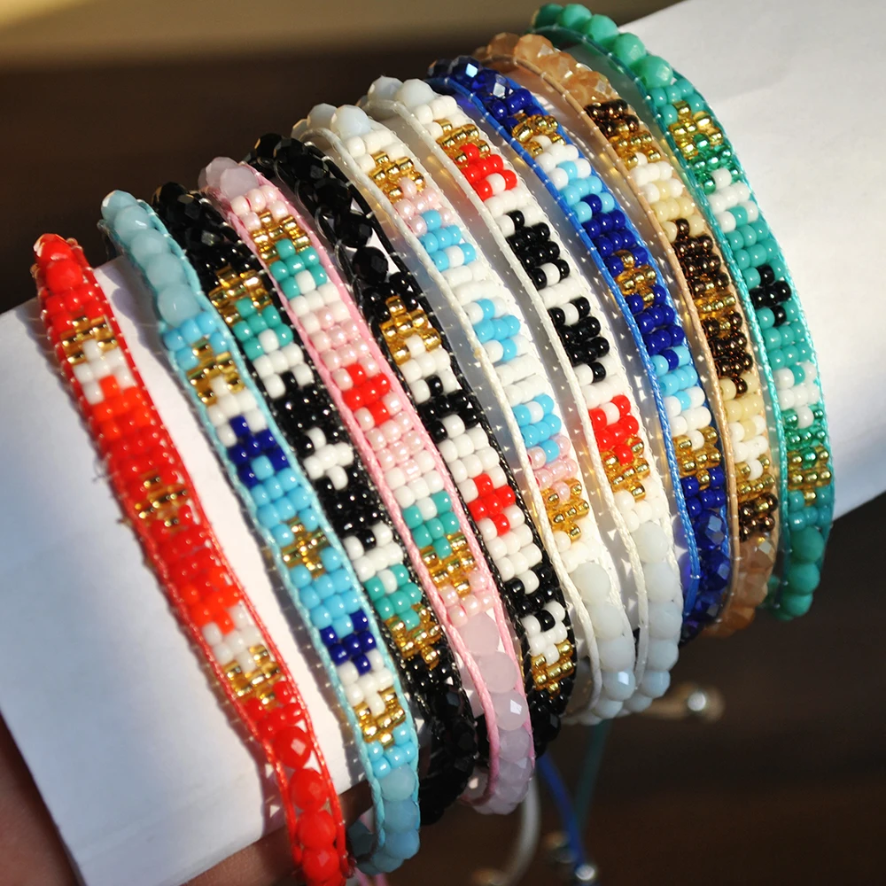 Crystal Seed Bead Bracelets