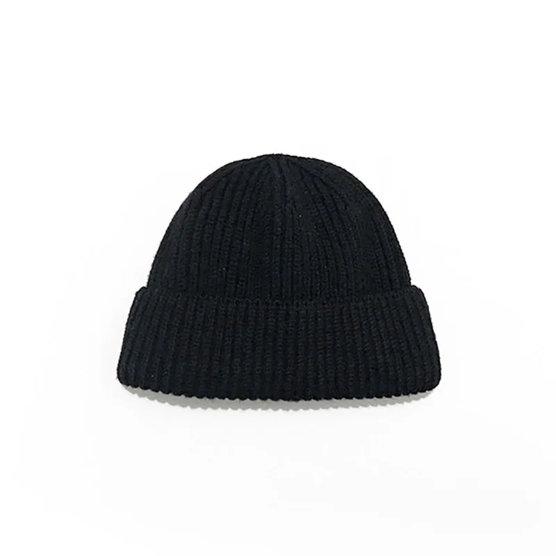 Мужская вязанная шапка Skullies для взрослых, повседневная короткая шапка, шапка в стиле хип-хоп, модная зимняя теплая хлопковая мужская шапка, шапки унисекс