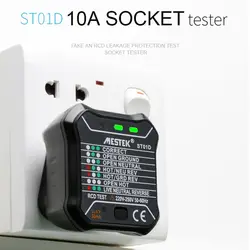 ST01D розетка тестовая er схема полярности детектор напряжения настенная вилка выключатель искатель УЗО тест 220 В-250 В ЕС вилка