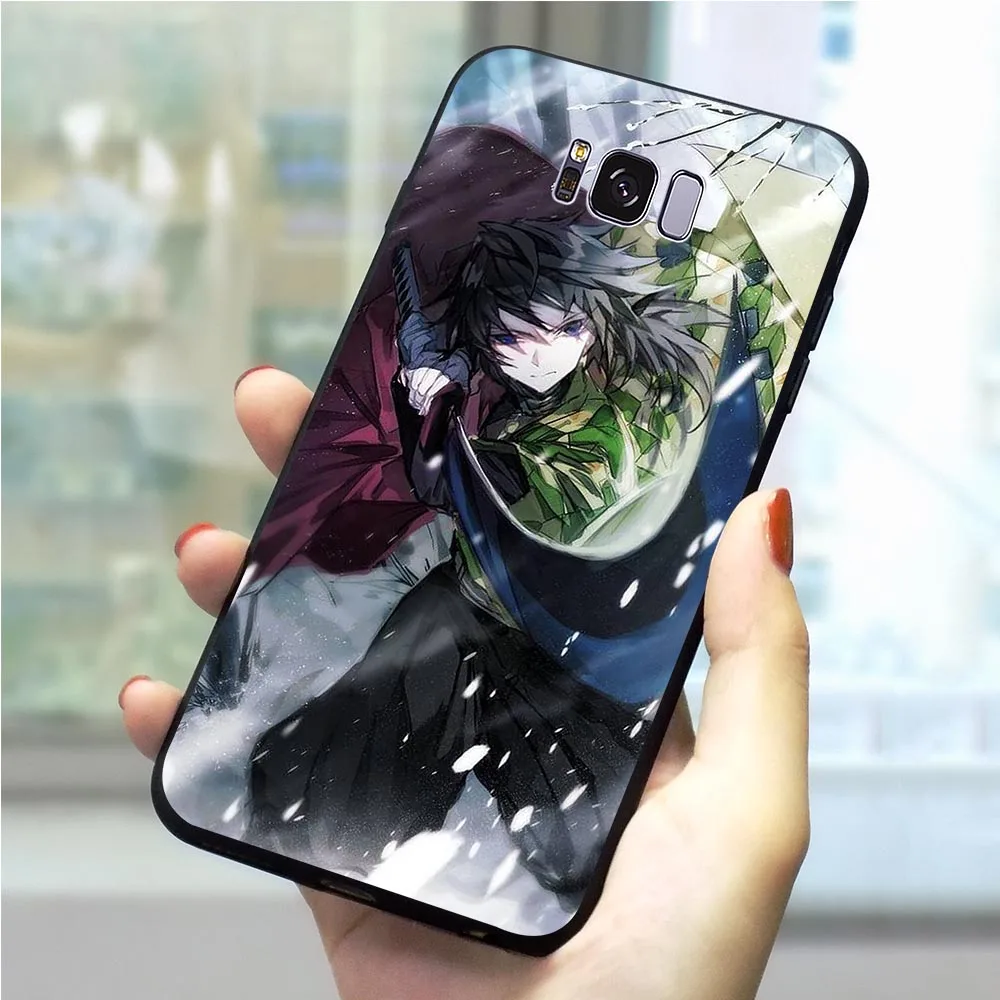 

Fashion Demon Slayer Tomioka Giyuu Phone Case for Samsung Galaxy S9 Plus Cover Note 8 9 M10 M20 M30 S6 S7 Edge S8 S10 Plus S10e