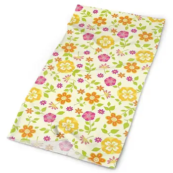 

Colorful Spring Themed Flower Petals Summer Florets Funky Girls Headband - Multifunctional Microfiber Sports Headwear - Works as