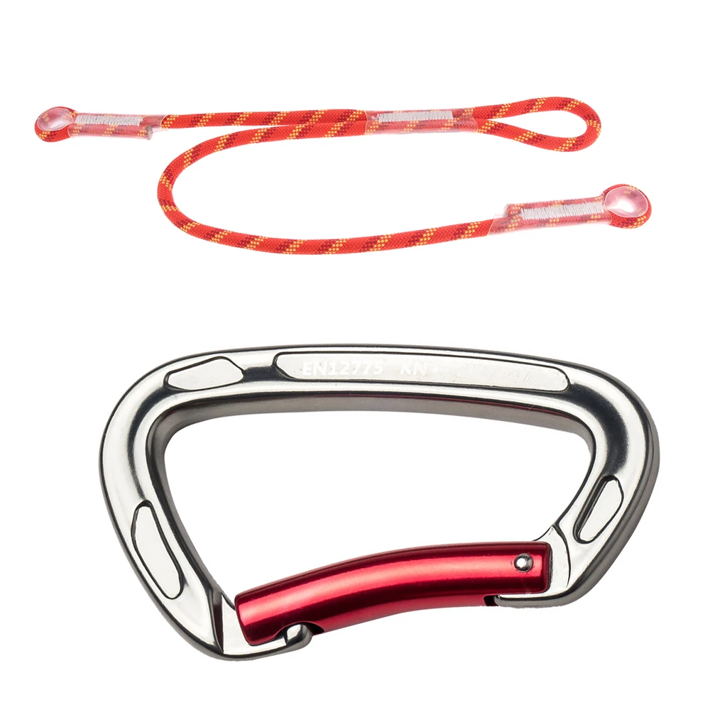 

Pro Prusik Cord Pre-sewn Loop For Outdoor Tree Climbing Aluminum Carabiner