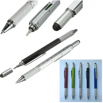 

New 6 in 1 Multi-function Tool Screwdriver Ballpoint Pen Touch Screen Touch Capacities Phone Handwriting Ballpoint Pen Tool Pe