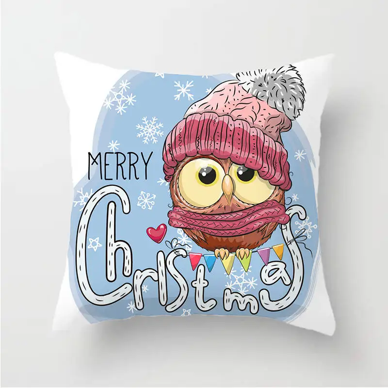 Owl Decoration Cushion Cover Polyester Throw Pillow Case Cover Decoration Pillowcases Decorative Pillows Cover TP136 - Цвет: TP13602