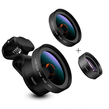 

Mobile phone lens 0.45x wide-angle macro 2 in 1 external mobile phone SLR lens