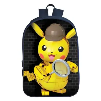 

Cartoon pokemon backpack for teenager girls boys daypack pikachu / Bulbasaur / EEVEE / Psyduck children school bags kid book bag