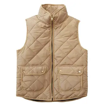 

Winter Women Down Vest Fashion Women Sleeveless Plus Size Warm Down Women Sleeveless With pocket Vest Vest