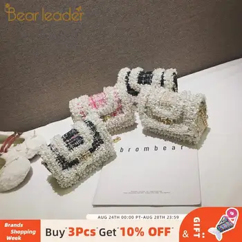 

Bear Leader Children's Bag Fashion Style Princess Inclined Shoulder Bag for Girls Kids Girls Pearl Cute Bags Winter Baby Bags