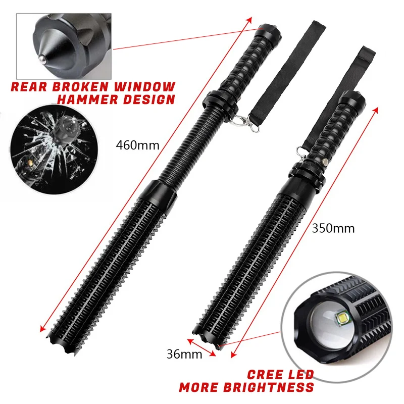 Powerful Tactical Flashlight Selfdefense Baseball Bat