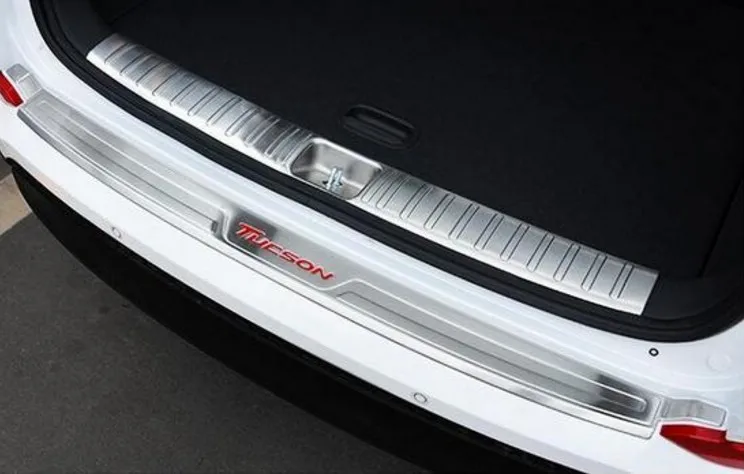 

Trunk Rear Covers External Decoration Internal car accessories for Hyundai Tucson Car 2015 2016 2017-styling